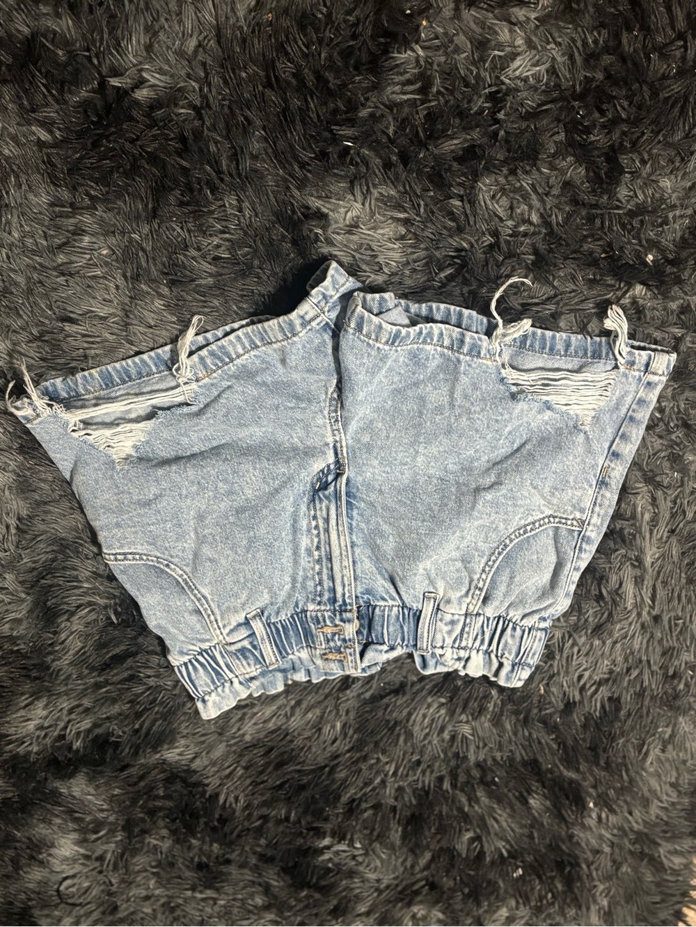 SO Light Blue Distressed Denim Jean Shorts